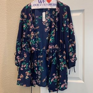 NWT Charming Charlie’s Floral Patterned Cardigan